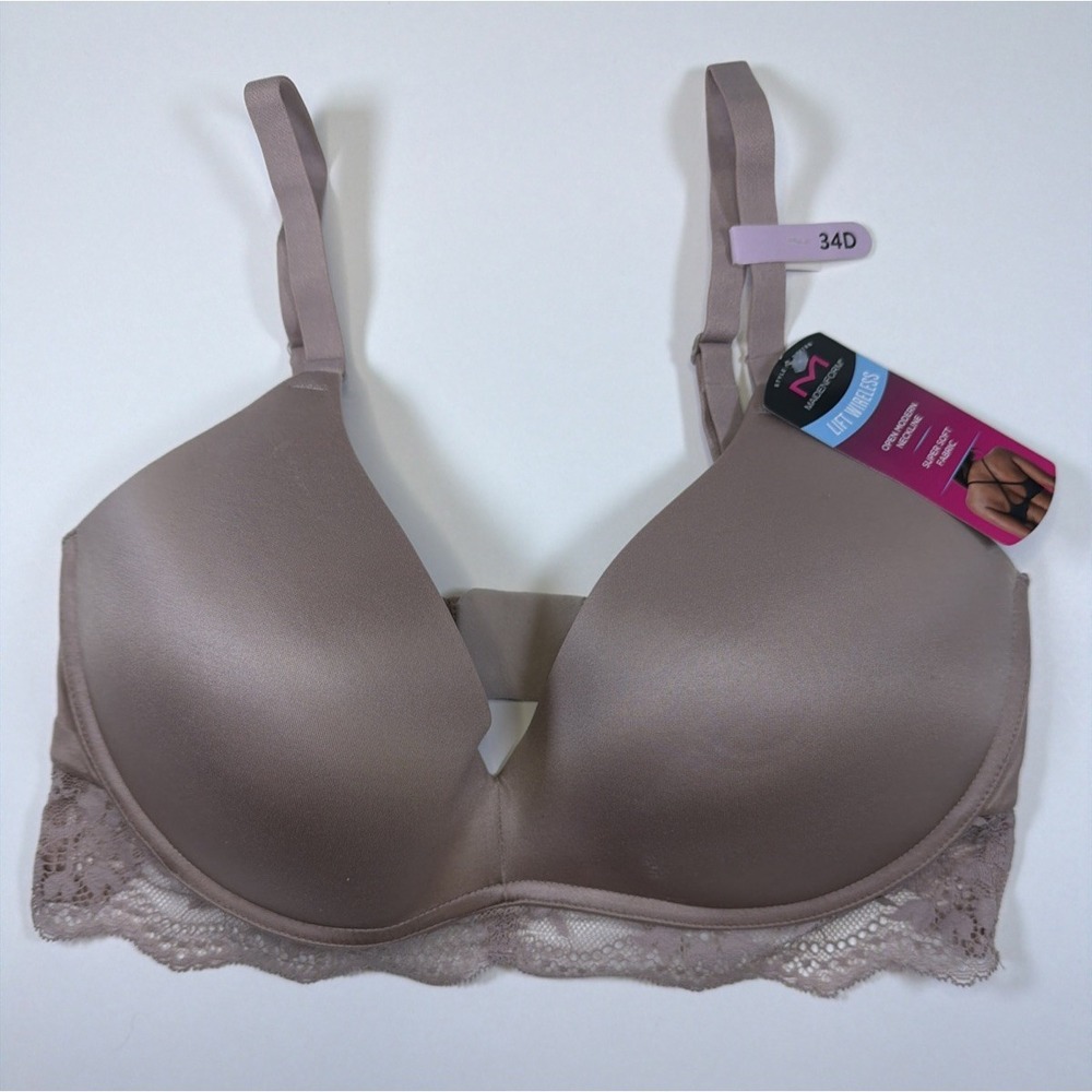 Maidenform Love the Lift Your Lift Wireless Bra DM1196 Sandshell Pink 34D New